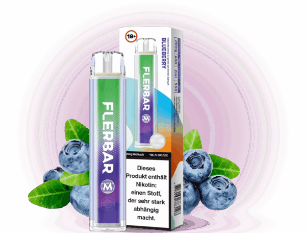 Flerbar – Einweg E-Zigarette – Blueberry – 0mg – Nikotinfrei