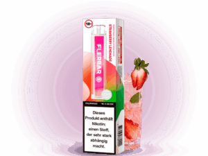 Flerbar – Einweg E-Zigarette – Strawberry Lemonade – 0mg – Nikotinfrei